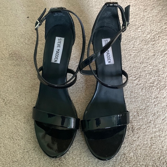 Steve Madden Shoes - Steve Madden Strappy Patent Leather Heeled Sandals Size 8.5